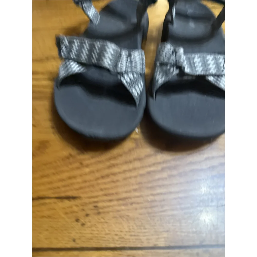 MAGELLAN Outdoors Adj. Strap Sandals - Water Resistant - Size US 8 - Black/White